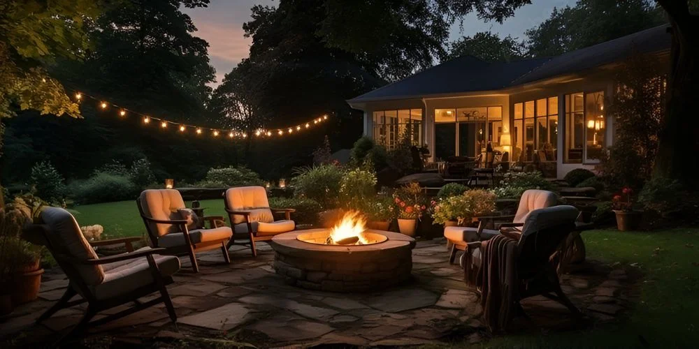 Outdoor Oasis with a Fire Pit